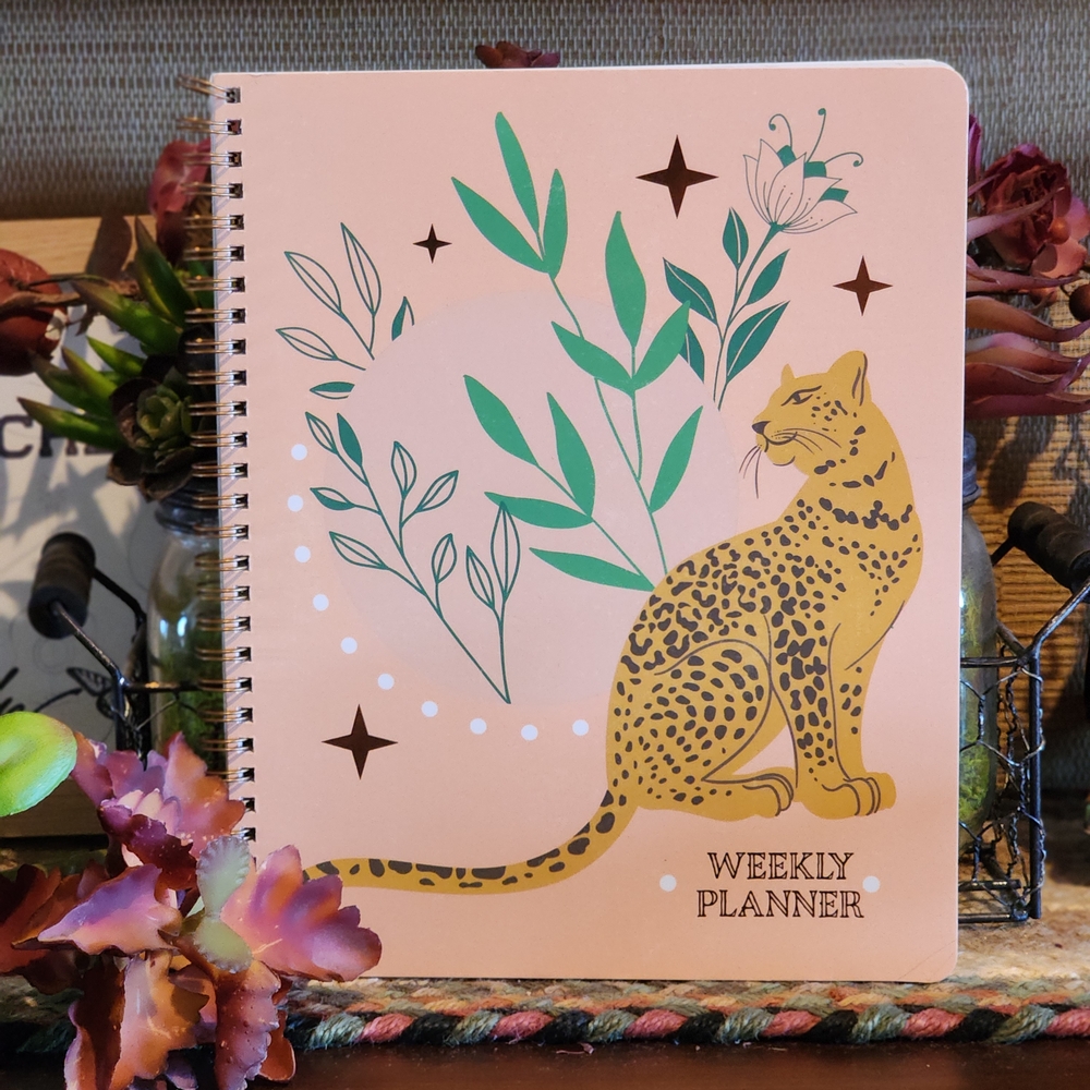 Weekly Undated Planner - Fill In Leopard Design NWT